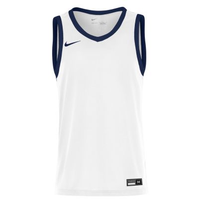 maillot de basket nike team 25 blanc marine