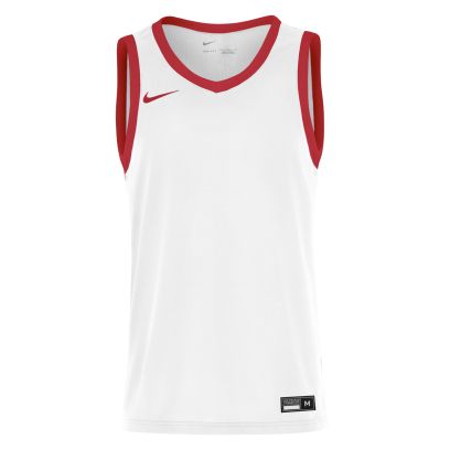 maillot de basket nike team 25 blanc rouge