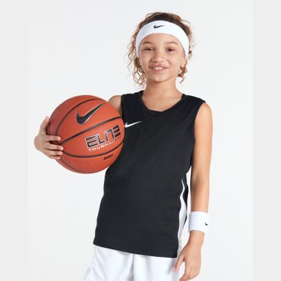Camiseta de baloncesto reversible Nike Team Negro y Blanco para niño