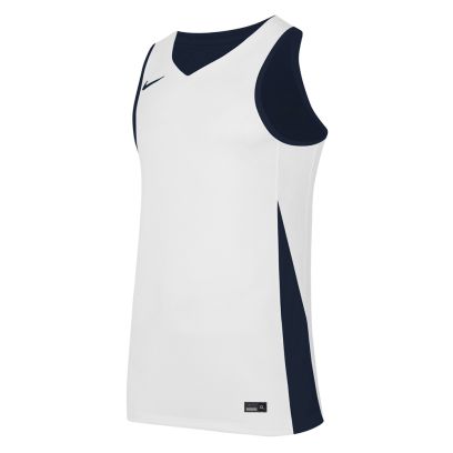 Camisola de basquetebol reversível Nike Team Marinha & Branco para criança