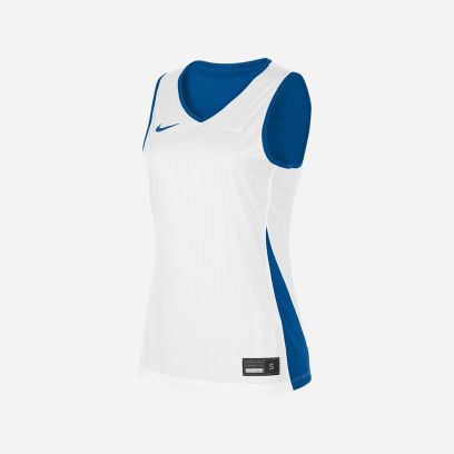maillot de basket reversible nike blanc bleu femme NT0213 463