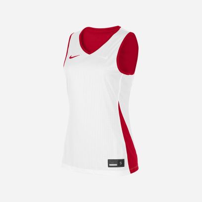 Maglia da basket reversibile Nike Team Rosso e Bianco per donna