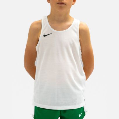 NT0302-100 Débardeur de running Nike Stock Dry Miler Blanc pour Enfant