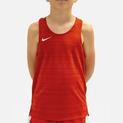 NT0302-657 Débardeur de running Nike Stock Dry Miler Rouge pour Enfant