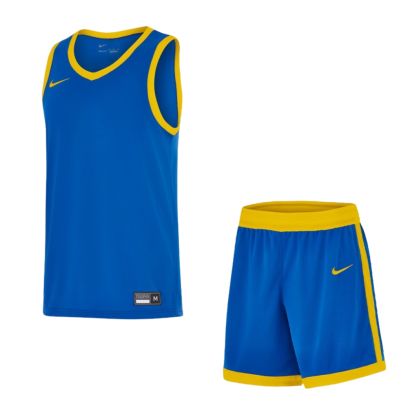 pack basket nike team 25 pour enfant maillot short bleu jaune