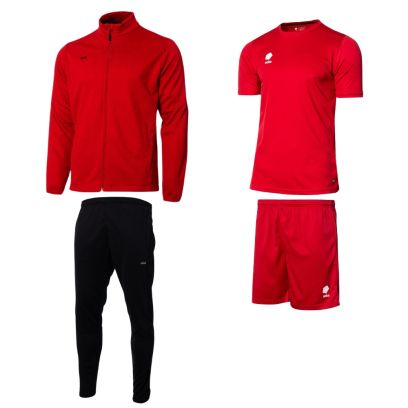 ensemble football soka soul 23 homme survetement maillot short rouge