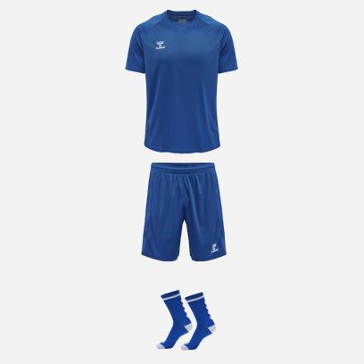 Conjunto de productos Hummel Essential para Criança. Jersey + Calções + Meias curtas (3 itens)