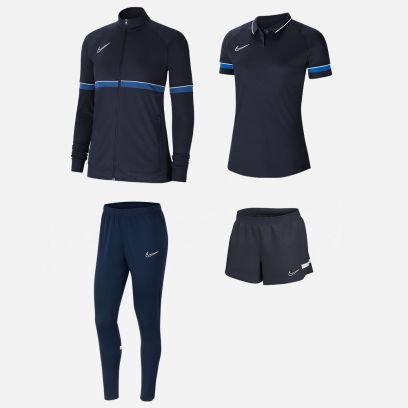 Set di prodotti Nike Academy 21 per Donne. Tuta + Polo + Short (4 prodotti)