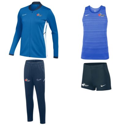 Pack Noeux Athletisme pour Femme (4 pièces) | Veste de survêtement + Pantalon de survêtement + Débardeur + Short |