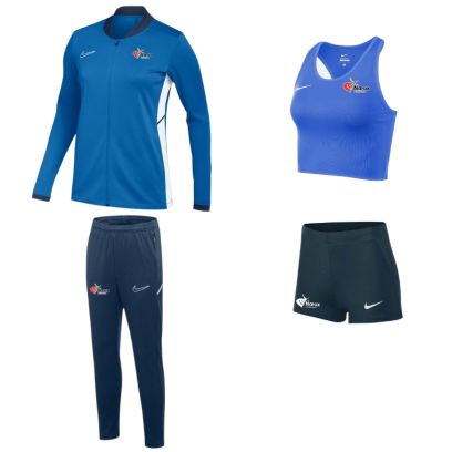 Pack Noeux Athletisme pour Femme (4 pièces) | Veste de survêtement + Pantalon de survêtement + Brassière + Short |