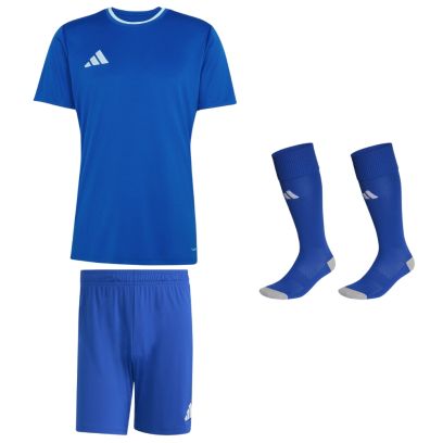 ensemble adidas entrada 26 enfant survetement maillot short chaussettes bleu royal