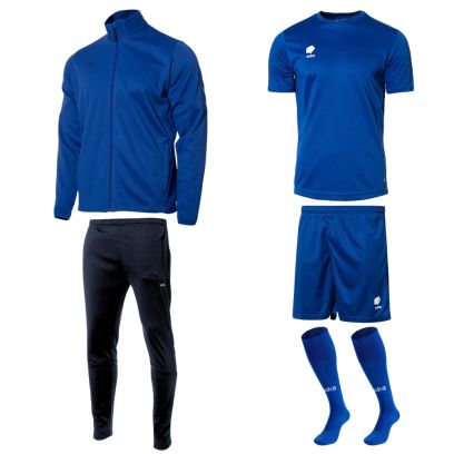 ensemble football soka soul 23 homme survetement maillot short chaussettes bleu royal