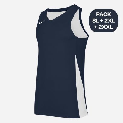 12 maillots réversibles femme (8L + 2XL + 2XXL) Nike - Bleu Marine & Blanc