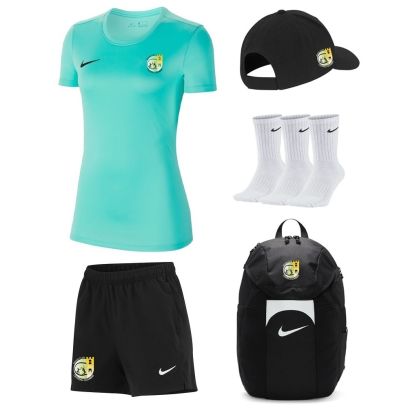 Pack Tennis Club Chateau Gombert pour Femme (5 pièces) | Maillot + Short + Casquette + Chaussettes + Sac à dos |