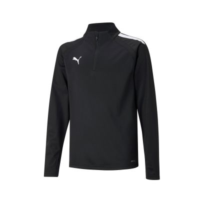 Haut d'entrainement 1/4 Zip Puma teamLIGA Noir pour Enfant