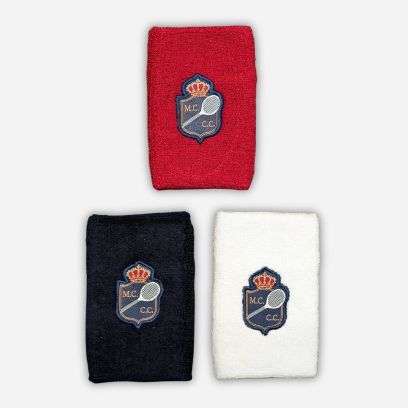 Muñequeras Monte-Carlo Country Club Blanco/Rojo/Azul Marino para unisex