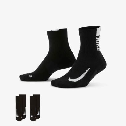 chaussettes de running nike multiplier noir sx7556 010