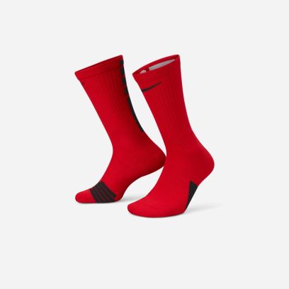 Chaussettes de basket Nike Elite Crew Rouge & Noir unisexe SX7622-657