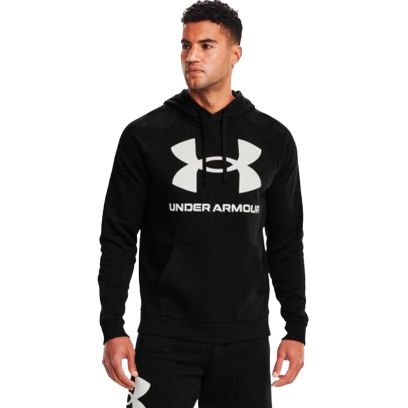 UA Rival Fleece Big Logo Hoodie - Black-Onyx White