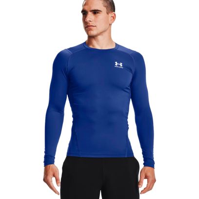 Heatgear Armour Compression Long SLeeve - blue