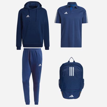 Pack adidas Entrada 22 (4 pièces) | Sweat à capuche + Bas de jogging + Polo + Sac à dos |