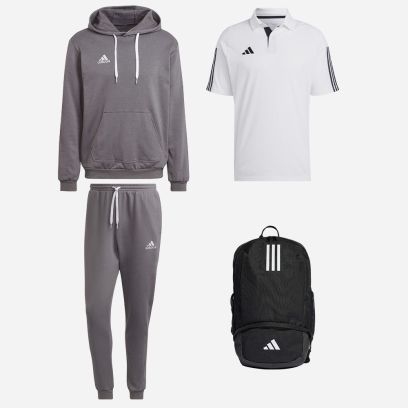 Ensemble adidas Entrada 22 pour Homme. Sweat à capuche + Bas de jogging + Polo + Sac à dos (4 pièces)