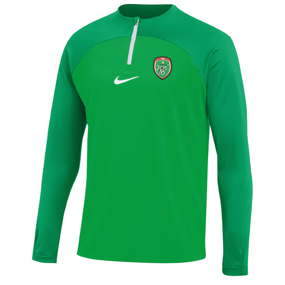 Haut d'entrainement 1/4 zip Vert pour Homme Puiseux Louvres 95