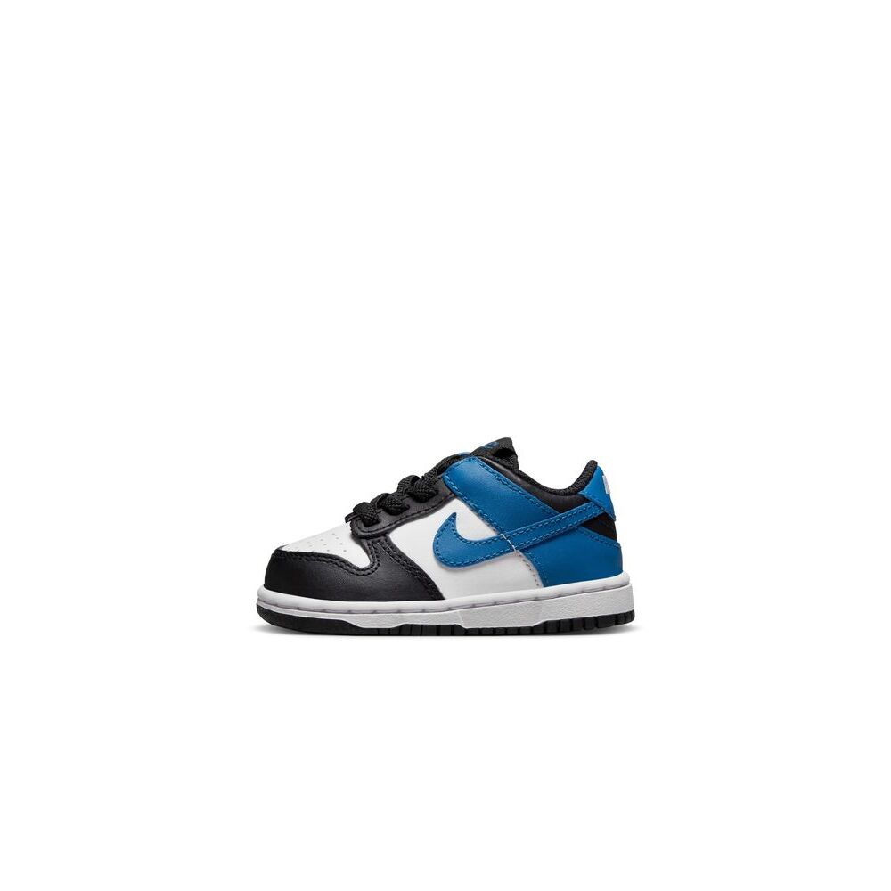 Chaussures Nike Dunk Low Blanc/Noir/Bleu pour Enfant EKINSPORT