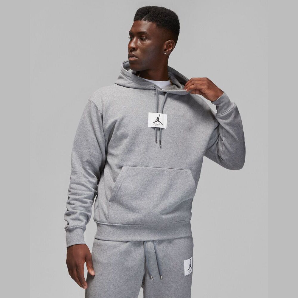 Pullover Hoodie para homem Jordan Flight Fleece Cinzento