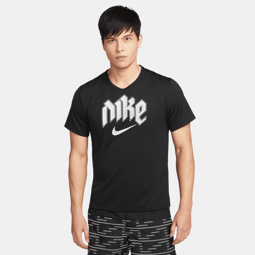 nike miler black t shirt