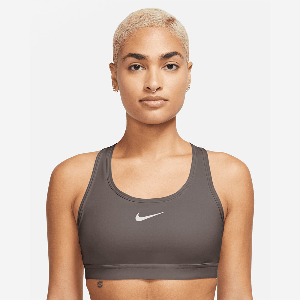 Women's Nike Swoosh Grey Bra EKINSPORT