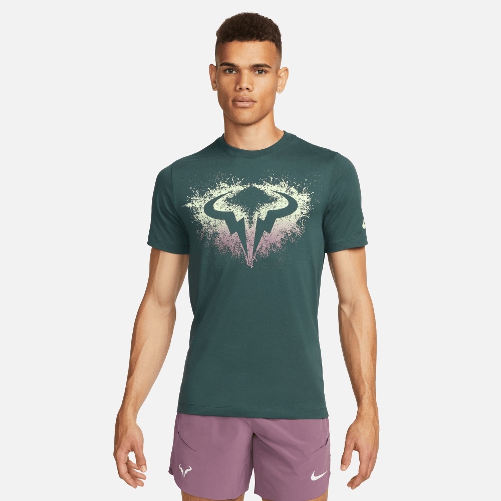 Men s Nikecourt Dri Fit Rafa Green T shirt EKINSPORT
