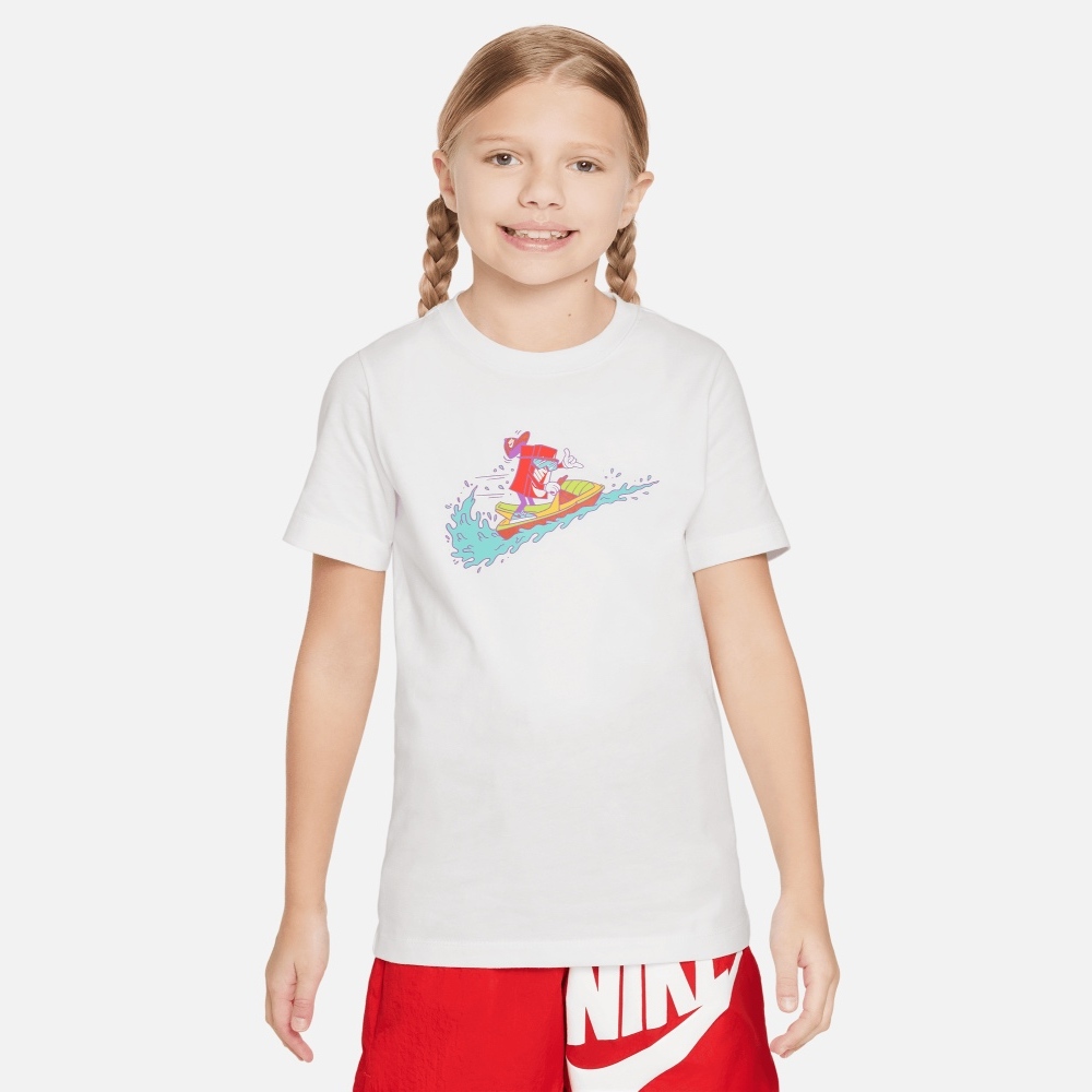 T shirt Nike Sportswear Blanc pour Enfant EKINSPORT
