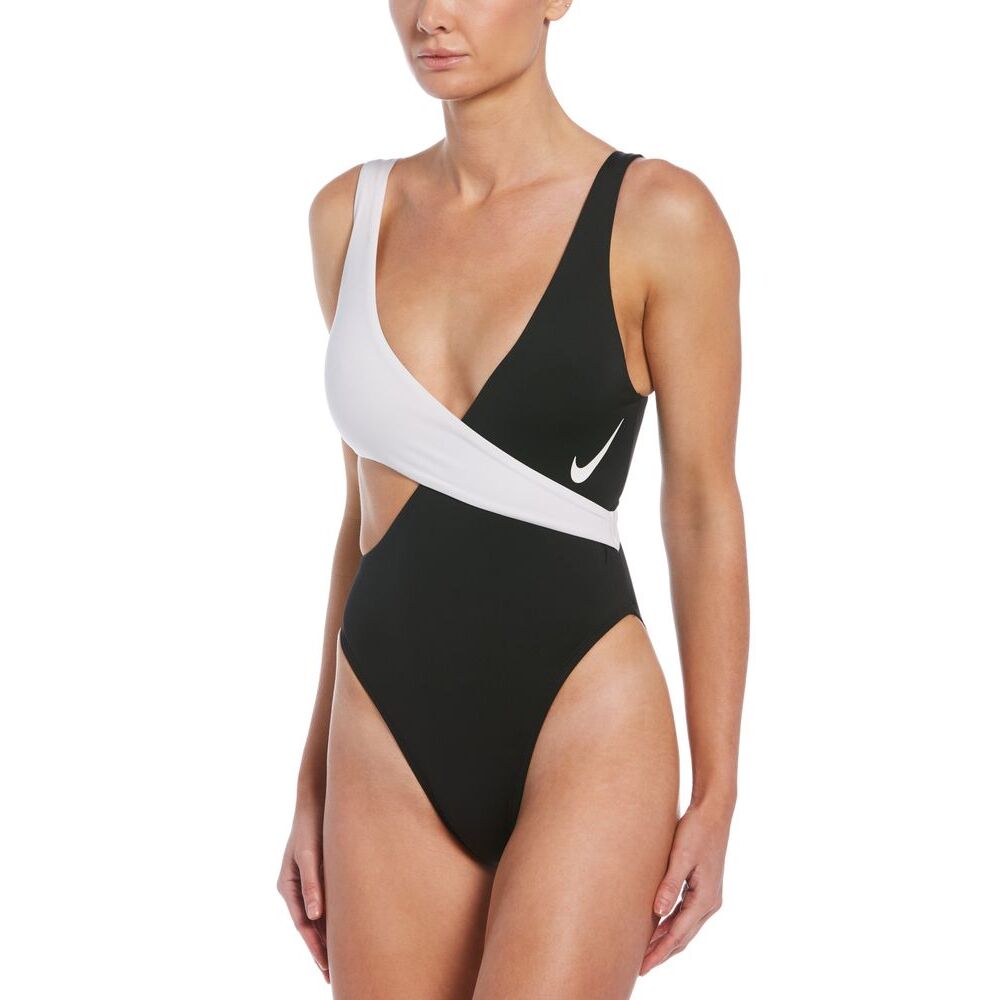 Fato de banho Nike Swim Colorblock Crossover de uma s pe a para
