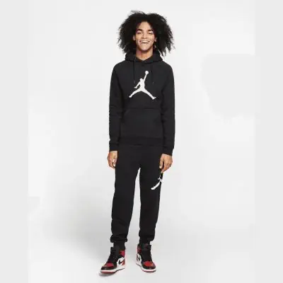 Men s Jordan Jumpman Logo Hoodie Black EKINSPORT