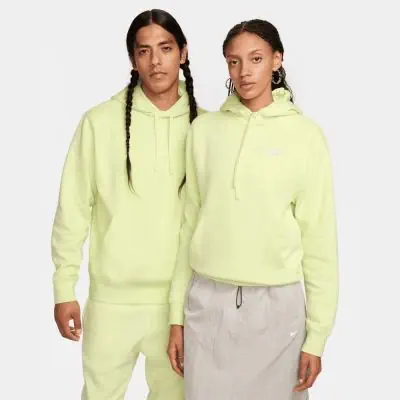 Men s Nike Sportswear Club Fleece Luminous Green Hoodie EKINSPORT