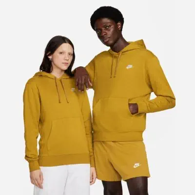 Men s Nike Sportswear Club Fleece Yellow Mustard Hoodie EKINSPORT