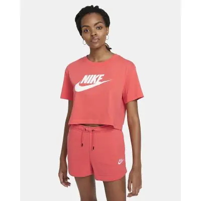 Nike Sportswear Essential Damen Kurzes Crop Top T Shirt BV6175 814 Lachs Orange EKINSPORT