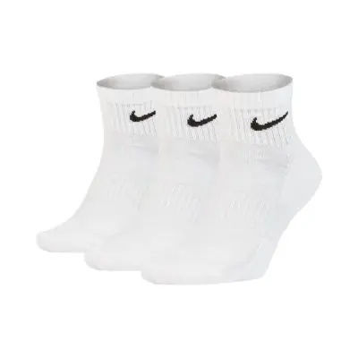 Nike Everyday Cushion Ankle Training Socks 3 Pair Pack SX7667 100 White EKINSPORT