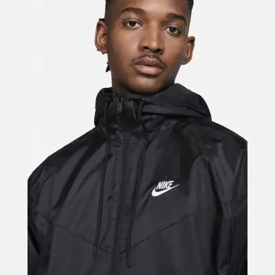 Nike Sportswear Heritage Essentials Men s Windrunner Hoodie DA0001 010 Black EKINSPORT