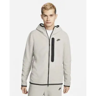 Nike tech fleece zip through hoodie in grey hot sale