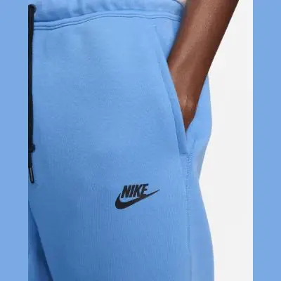 Men s Nike Tech Fleece Slim Fit Sky Blue Jogging Socks EKINSPORT