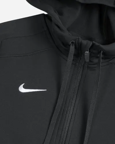 Women s Nike Team Full Zip Hoodie Black Training Jacket EKINSPORT
