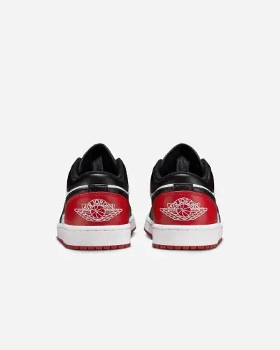 Nike Air Jordan 1 Laag Herenschoenen Wit Zwart Rood EKINSPORT