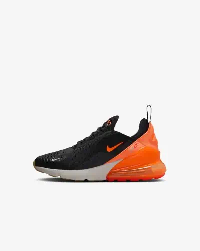 Scarpe Nike Air Max 270 nero e arancione per bambini EKINSPORT