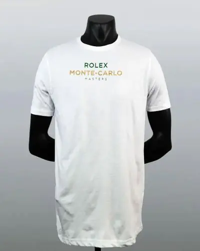 Camiseta blanca de nino con poster del Rolex Monte Carlo Masters EKINSPORT