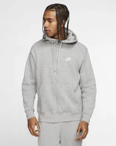 Sweat capuche Zippe Nike Sportswear Fleece pour Homme BV2645 063 Gris EKINSPORT