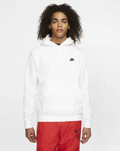 Sweat capuche Nike Fleece Sportswear pour Homme BV2654 100 Blanc EKINSPORT