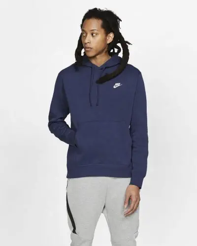 Felpa con cappuccio Nike Sportswear Club Uomo BV2654 410 Navy EKINSPORT