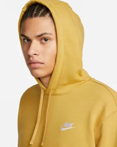 Felpa con cappuccio Nike Sportswear Giallo e Giallo Oro per Uomo BV2654 725 EKINSPORT